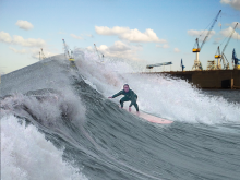 Fotomontage / Surfer in Hamburg Fotomontagen